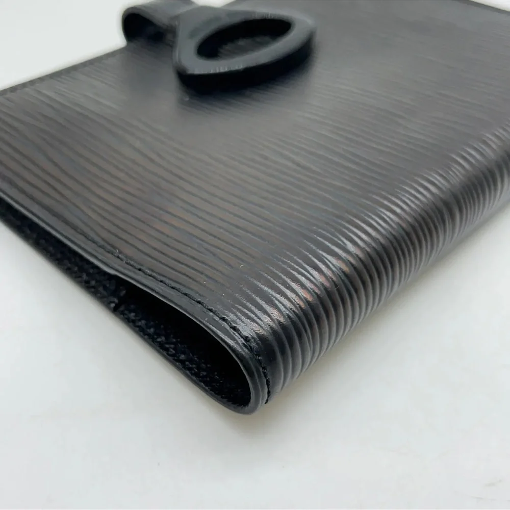 Authentic Louis Vuitton Epi Noir Agenda PM R20092 Day Palnner W/Box GUC